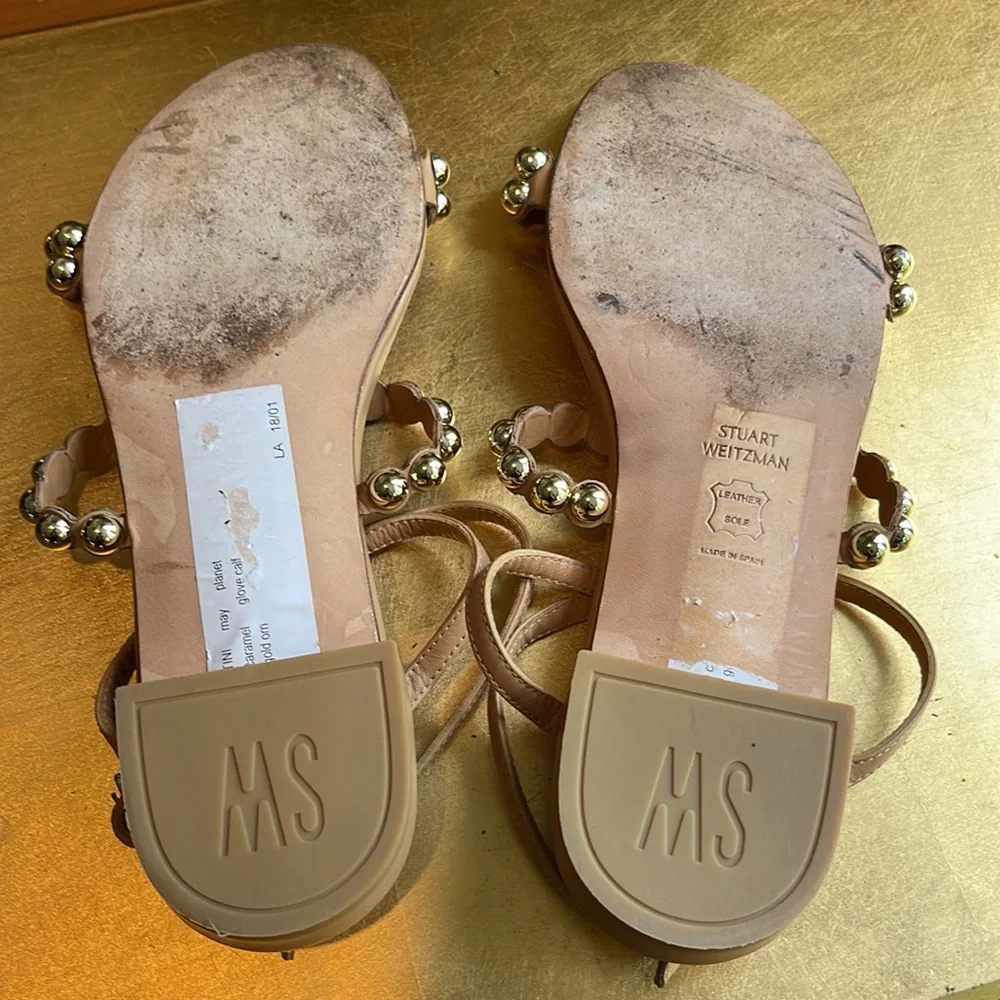 Stuart Weitzman Tini T-Strap Sandals - Picture 14 of 15
